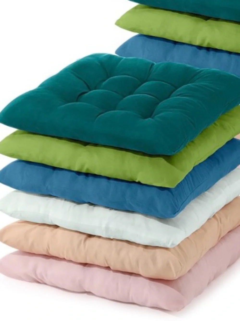 Tufted Cushions with Ties SQUARE 15.7x15.7x4” (12-pack)